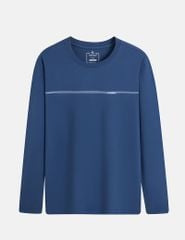 Áo thun dài tay cổ tròn nam hình in ngang ngực