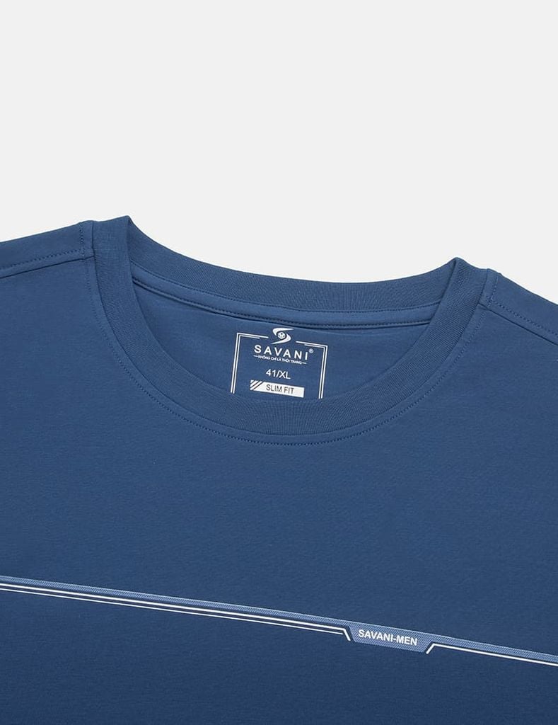 Áo thun dài tay cổ tròn nam hình in ngang ngực