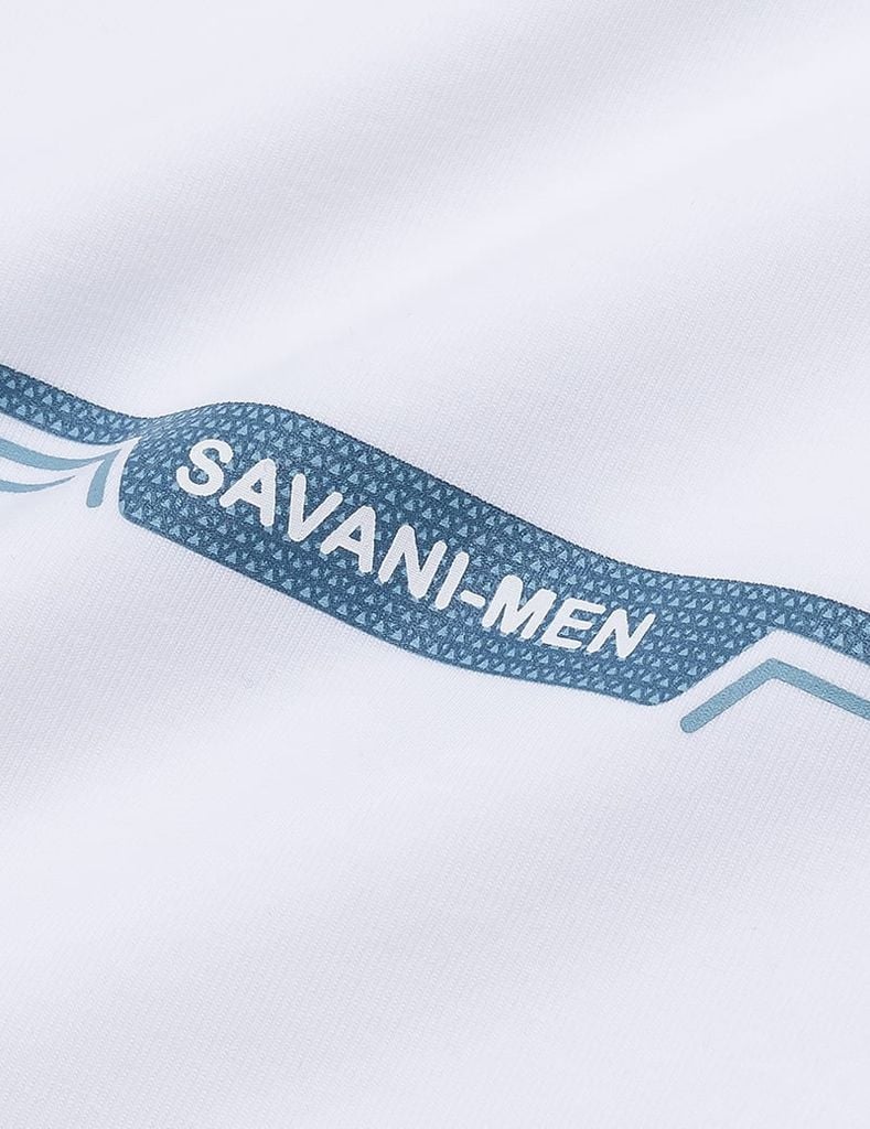 Áo thun dài tay cổ tròn nam hình in ngang ngực