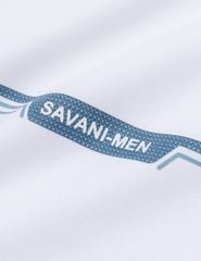 Áo thun dài tay cổ tròn nam hình in ngang ngực