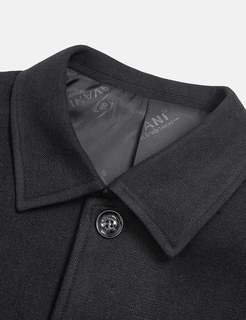 Áo măng tô ngắn nam cổ bẻ