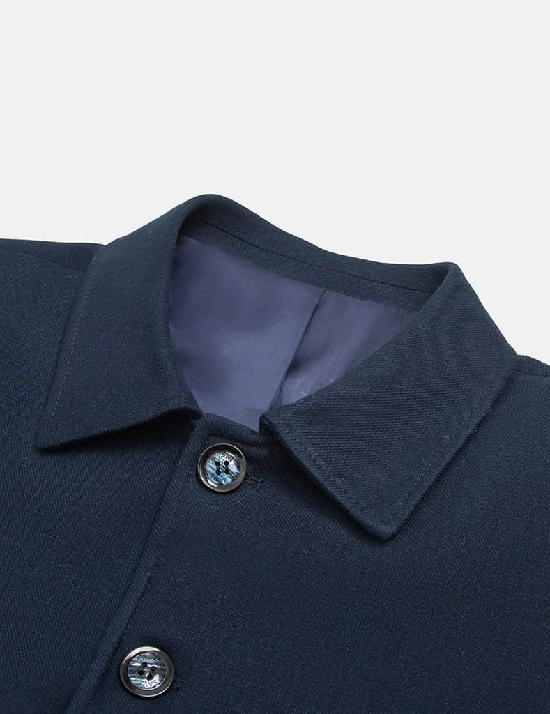 Áo măng tô ngắn nam cổ bẻ