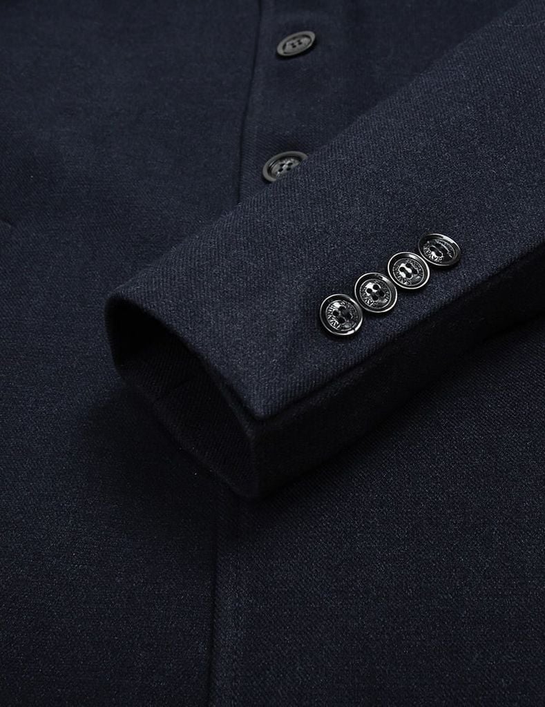 Áo măng tô ngắn nam cổ bẻ