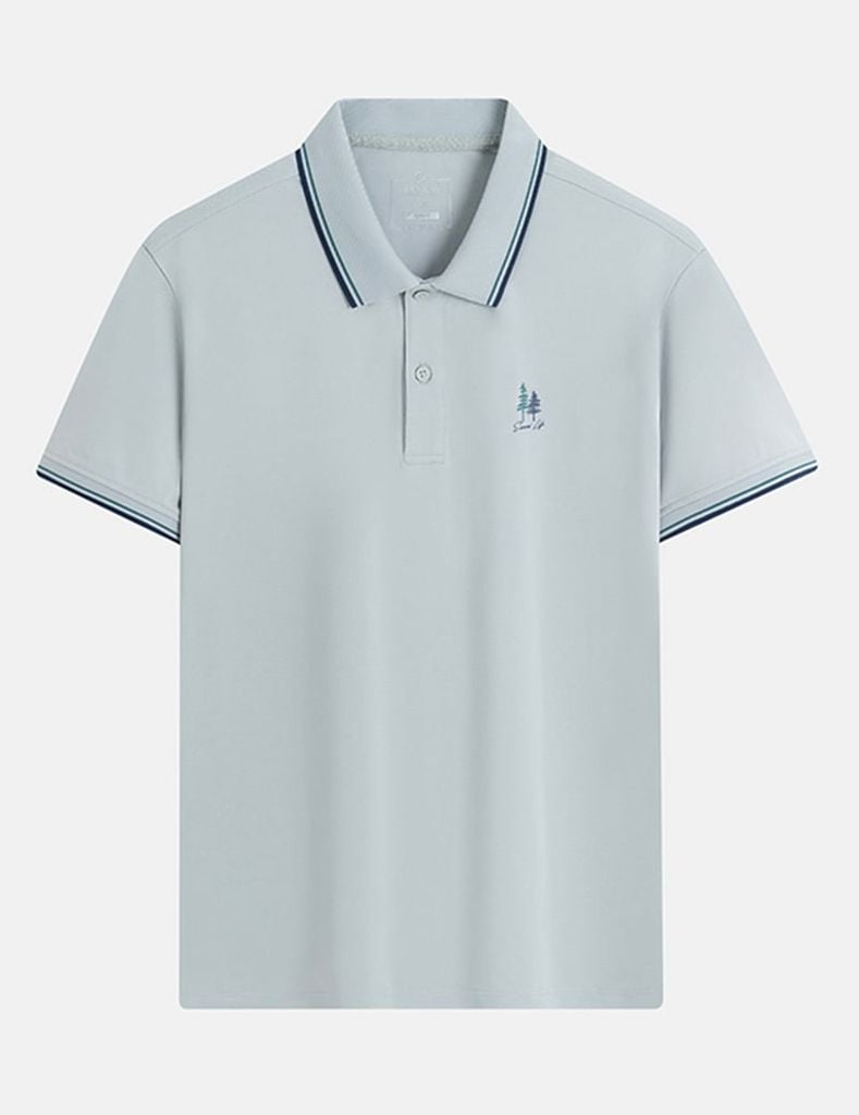 Áo polo nam ngắn tay hình in trước ngực
