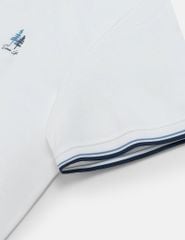 Áo polo nam ngắn tay hình in trước ngực