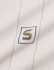 Áo polo ngắn tay nam kẻ sọc thêu logo trước ngực