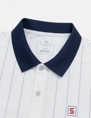 Áo polo ngắn tay nam kẻ sọc thêu logo trước ngực