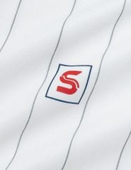 Áo polo ngắn tay nam kẻ sọc thêu logo trước ngực