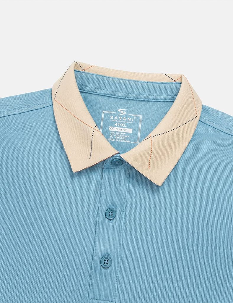 Áo polo ngắn tay nam thêu logo tay