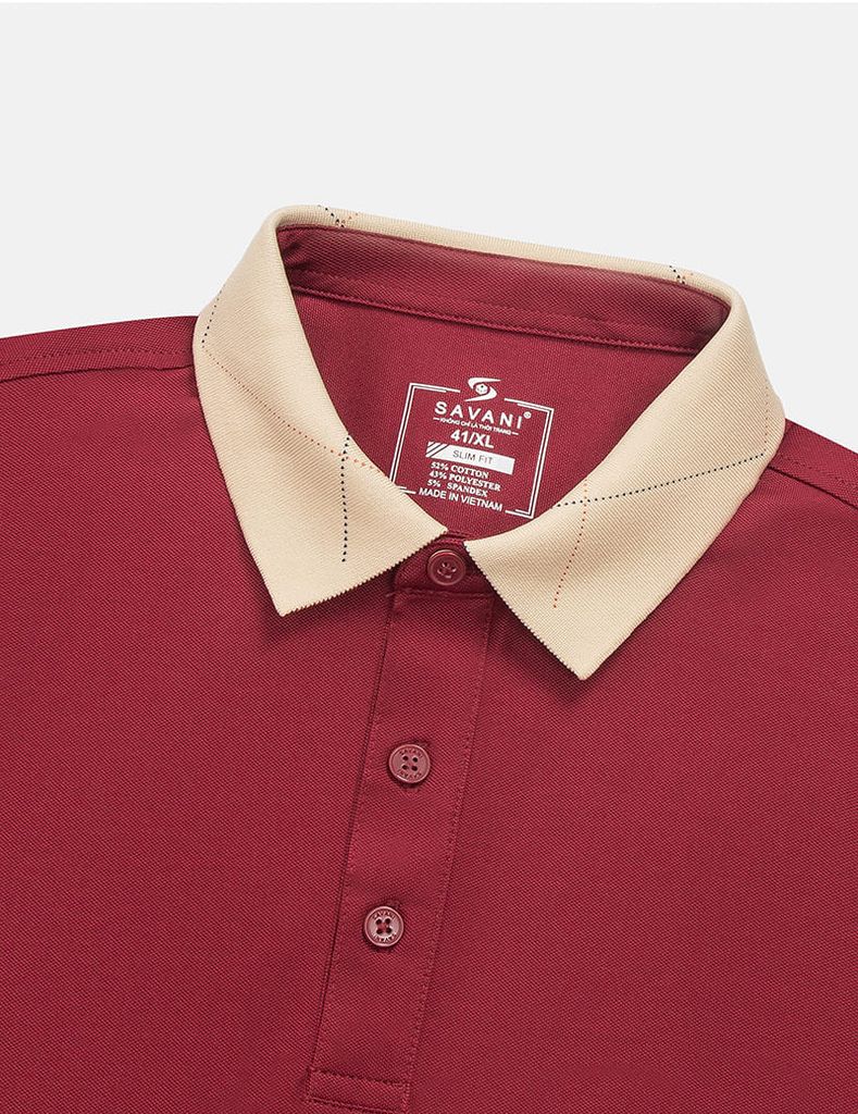 Áo polo ngắn tay nam thêu logo tay