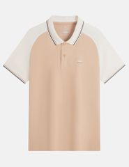 Áo polo nam phối tay hình in trước ngực