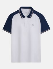 Áo polo nam phối tay hình in trước ngực