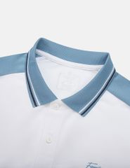 Áo polo nam phối tay hình in trước ngực