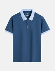 Áo polo nam hình thêu ở nẹp cổ
