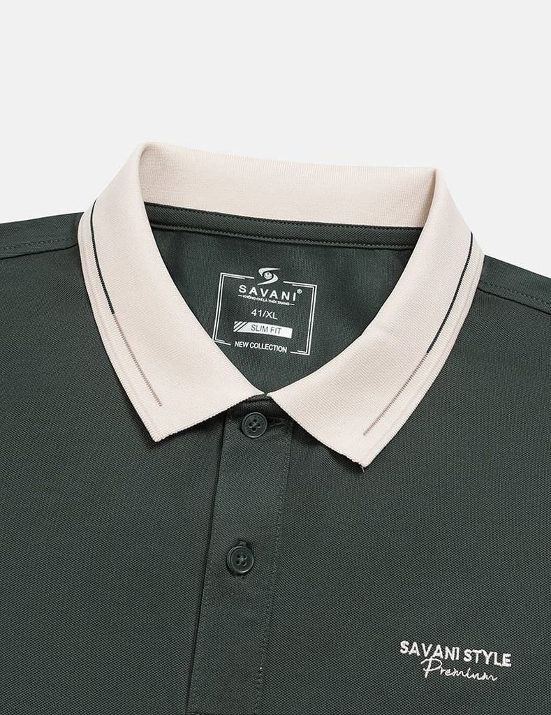 Áo polo nam hình thêu trước ngực