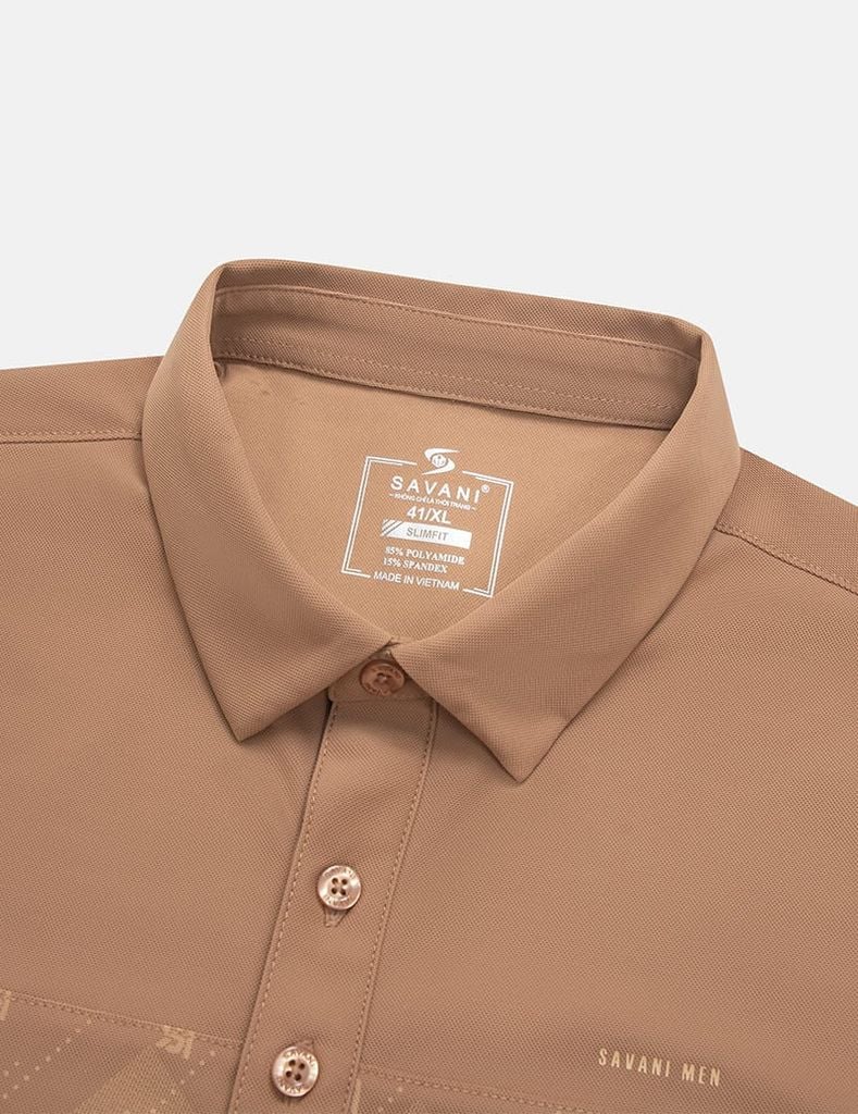 Áo polo nam ngắn tay in logo trước ngực