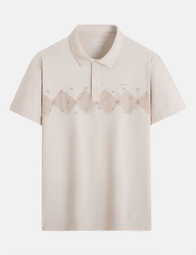 Áo polo nam ngắn tay in logo trước ngực