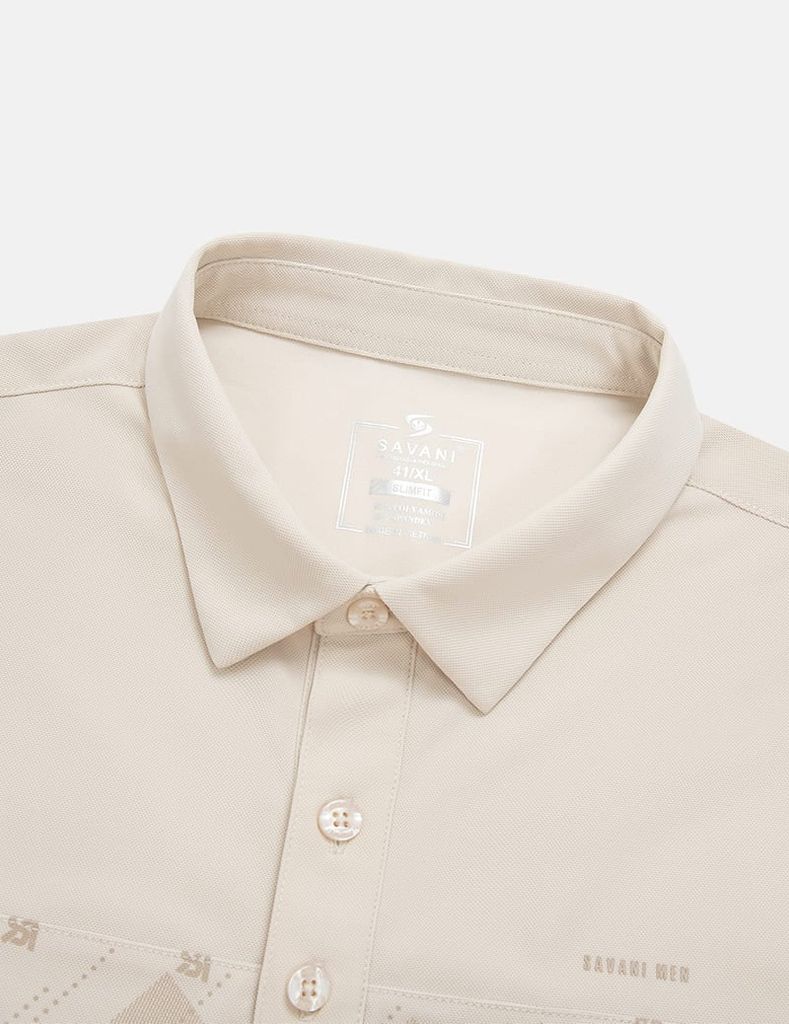 Áo polo nam ngắn tay in logo trước ngực