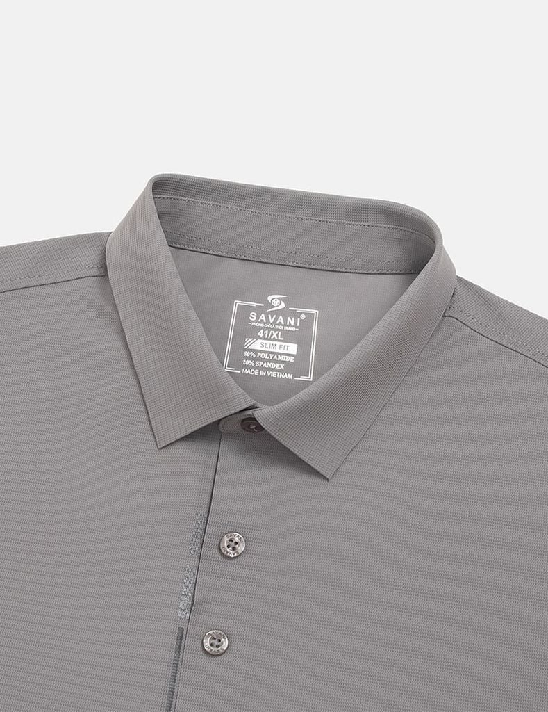 Áo polo ngắn tay nam dọc nẹp in cao su