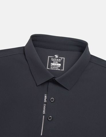 Áo polo ngắn tay nam dọc nẹp in cao su