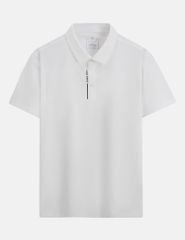 Áo polo ngắn tay nam dọc nẹp in cao su