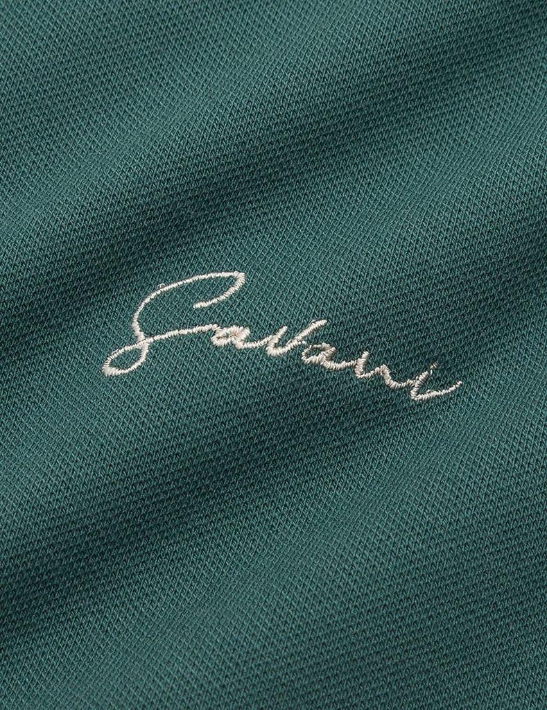 Áo polo ngắn tay nam thân phối màu hình thêu trước ngực