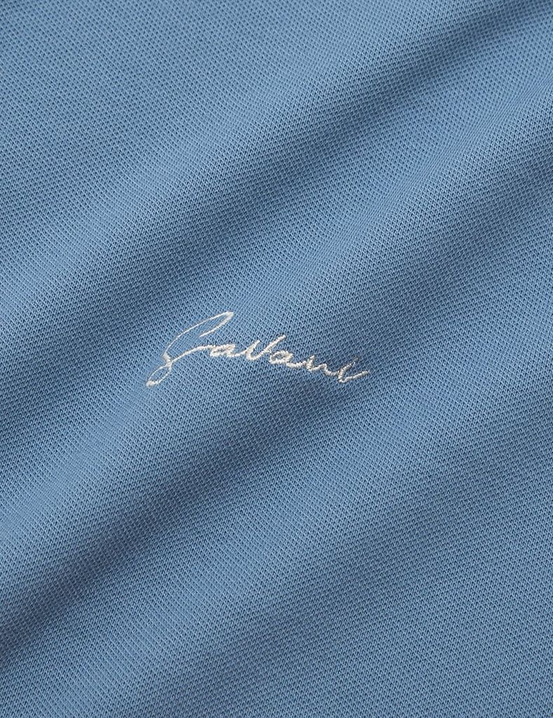 Áo polo ngắn tay nam thân phối màu hình thêu trước ngực