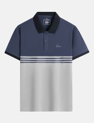 Áo polo ngắn tay nam thân phối màu hình thêu trước ngực