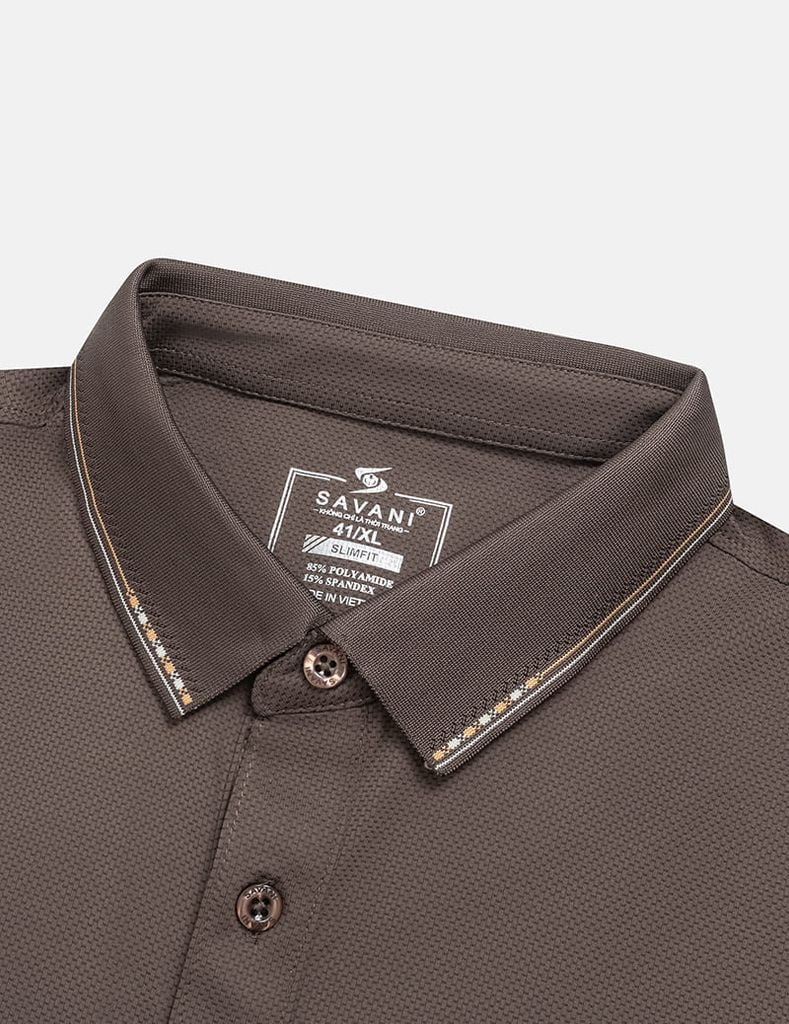 Áo polo ngắn tay nam cổ dệt logo