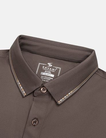 Áo polo ngắn tay nam cổ dệt logo