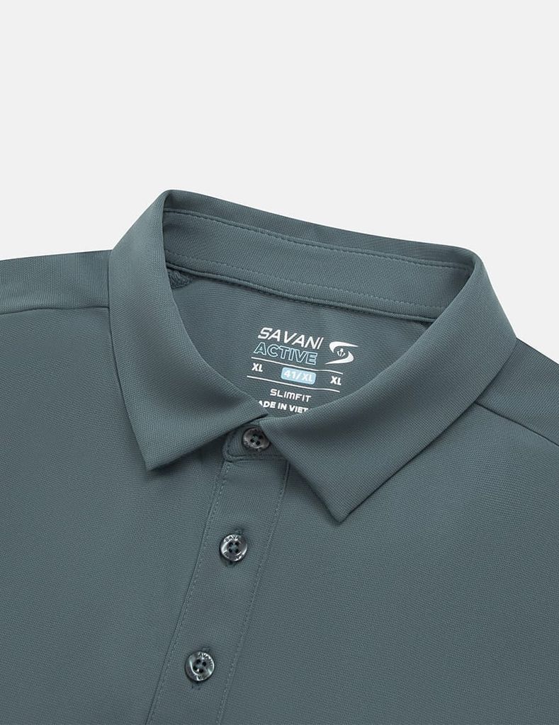 Áo polo nam trơn ngắn tay dáng ôm vừa