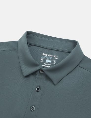 Áo polo nam trơn ngắn tay dáng ôm vừa