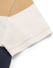 Áo thun ngắn tay có cổ nam logo cao su trước ngực