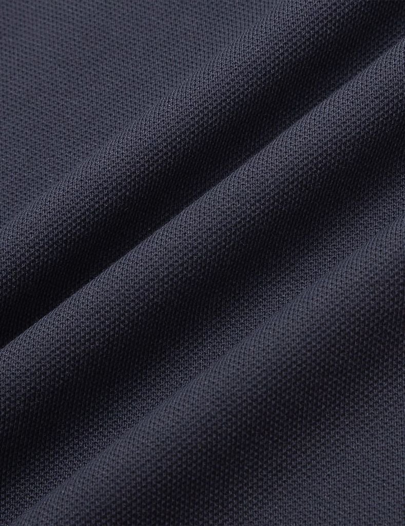 Áo thun ngắn tay có cổ nam logo cao su trước ngực