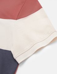 Áo thun ngắn tay có cổ nam logo cao su trước ngực