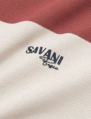 Áo thun ngắn tay có cổ nam logo cao su trước ngực