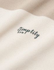 Áo thun ngắn tay có cổ nam logo cao su trước ngực