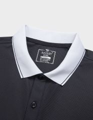 Áo polo ngắn tay nam in trước ngực phối cổ tay khác màu