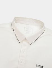 Áo polo nam ngắn tay in logo cao su ngực