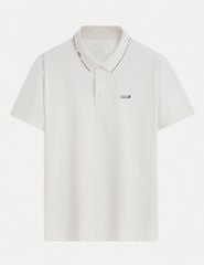 Áo polo nam ngắn tay in logo cao su ngực