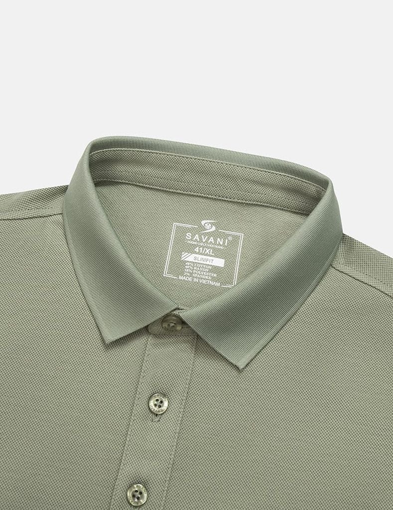 Áo polo ngắn tay nam thêu logo trước ngực