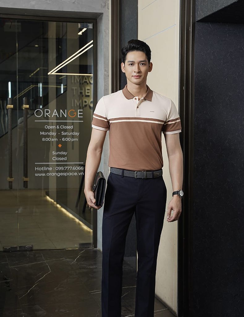 Quần khaki nam thêu trang trí hai bên sườn