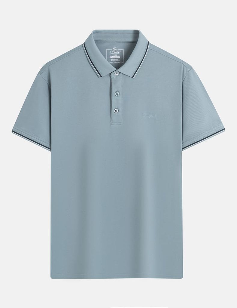 Áo polo nam ngắn tay ngực thêu logo nhỏ