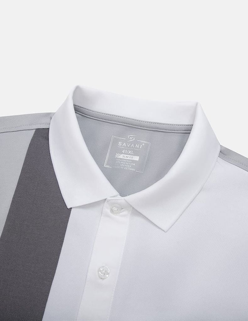 Áo polo nam ngắn tay phối màu