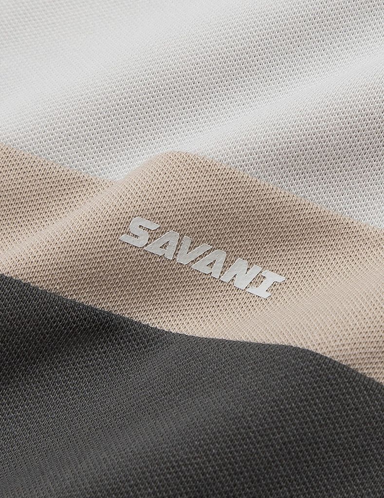 Áo polo nam cổ bo trơn phối vải ngang ngực