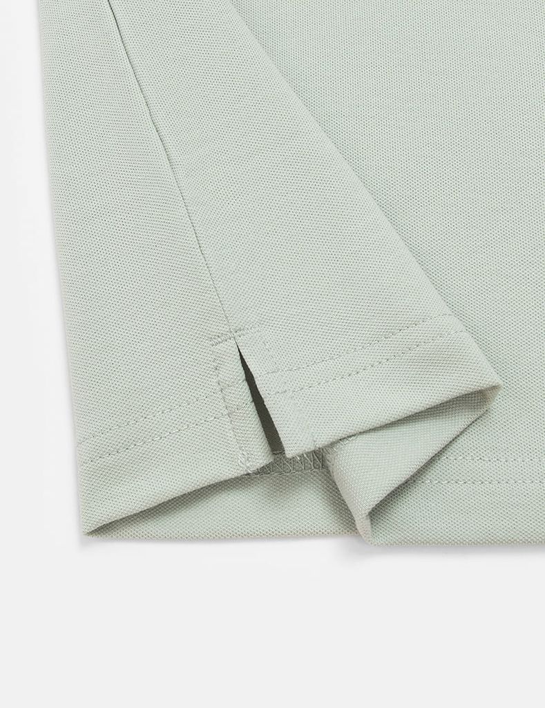 Áo polo nam cổ bo trơn phối vải ngang ngực