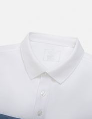 Áo polo nam cổ bo trơn phối vải ngang ngực