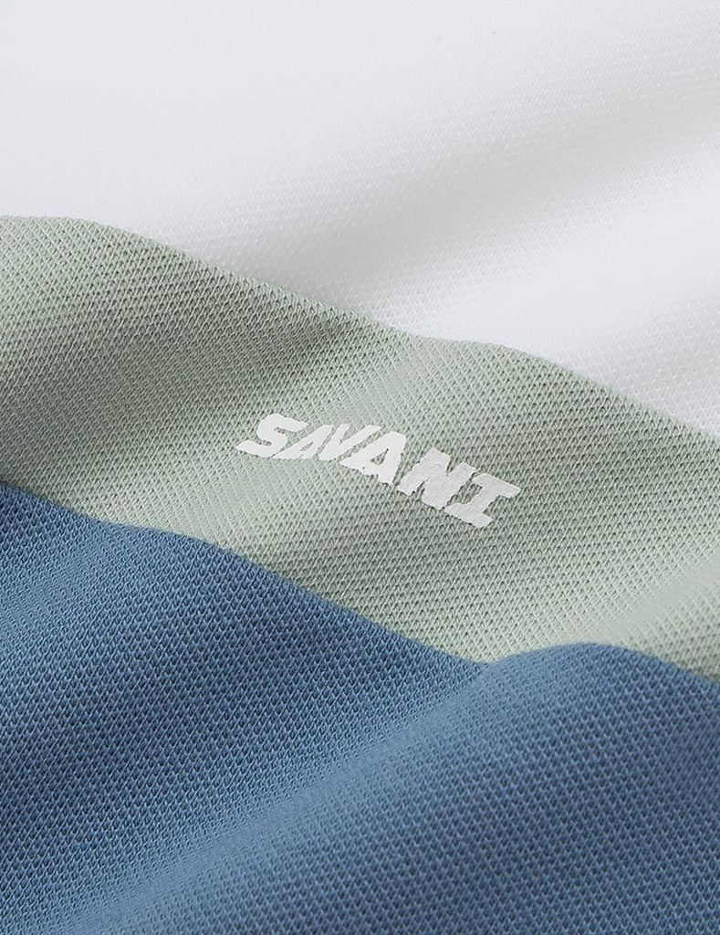 Áo polo nam cổ bo trơn phối vải ngang ngực