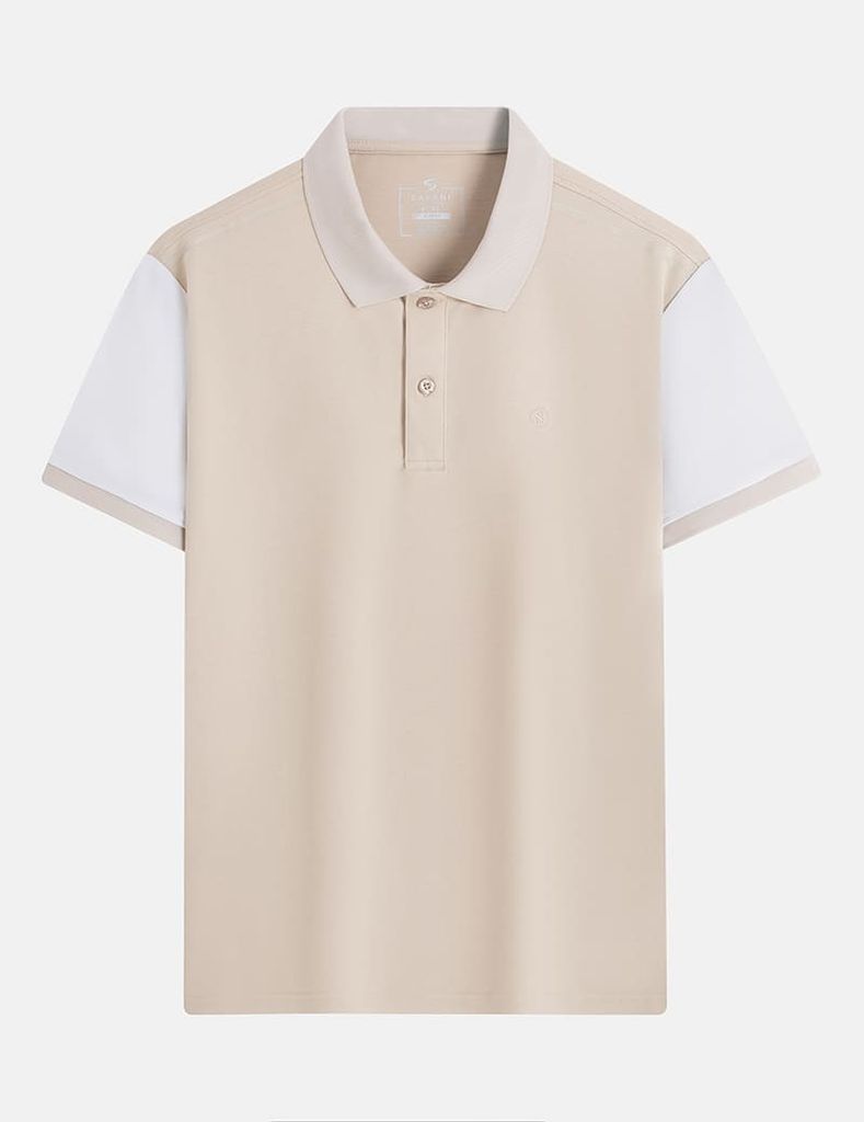 Áo polo ngắn tay nam phối thân tay áo