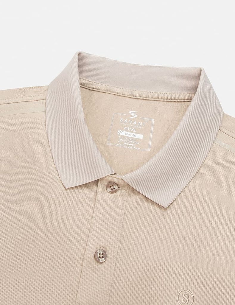 Áo polo ngắn tay nam phối thân tay áo